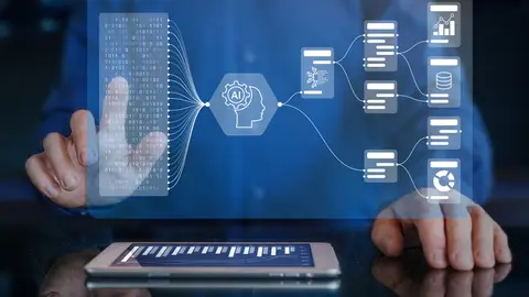 Ondernemer werkt aan e-mail workflows op laptop