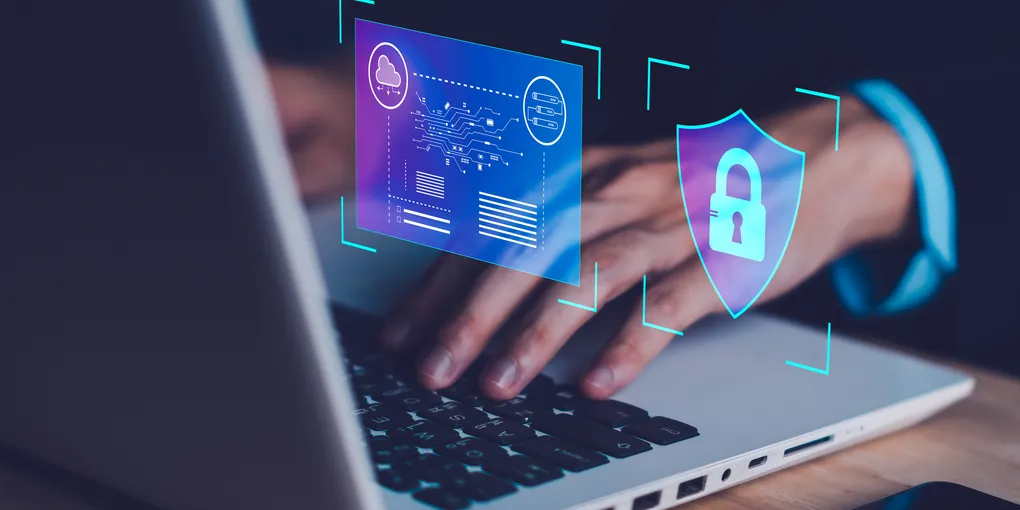 Zakelijke e-mail met SPF, DKIM en DMARC beveiliging op een laptopscherm