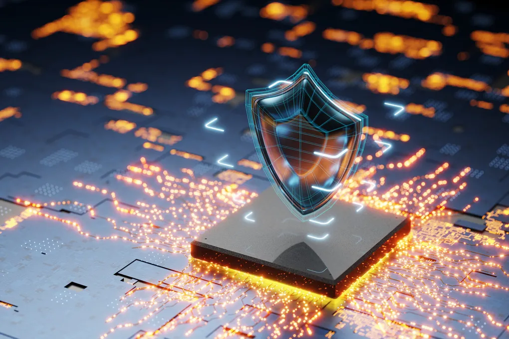 Schild met slotpictogram op een digitale achtergrond